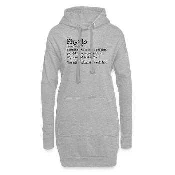 Physio Noun. Fiz-ee-oh - Hoodie-Kleid - Grau meliert - Vorne