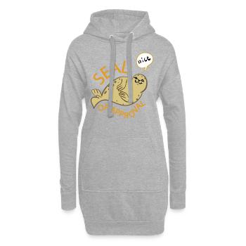 Prüfsiegel - Hoodie-Kleid - Grau meliert - Vorne