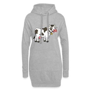 Vache Vaches Farmer Farm Farmer Farmer Gift - Sweat-shirt à capuche long Femme - gris chiné - Devant