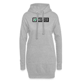 Master Abschluss Promotion Sponsion Uni Geschenk - Hoodie-Kleid - Grau meliert - Vorne