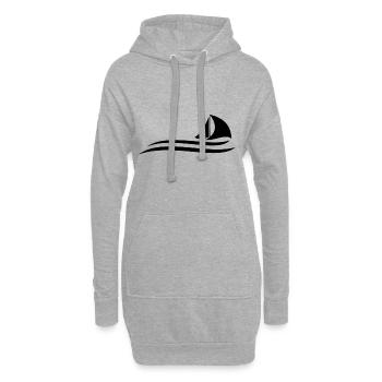 Segeln | Geschenk Segler | Geschenk Segeln lustig - Hoodie-Kleid - Grau meliert - Vorne