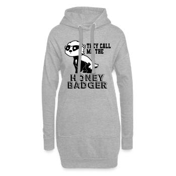 Honigdachs - Hoodie-Kleid - Grau meliert - Vorne