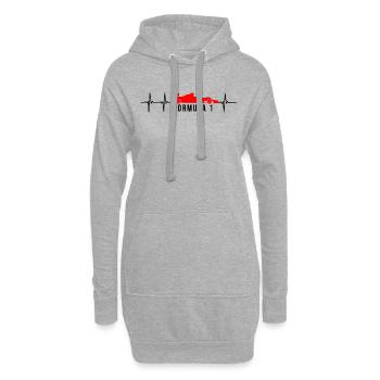 T-shirt de cadeau de fan de drapeau de cible Formula F One - Sweat-shirt à capuche long Femme - gris chiné - Devant
