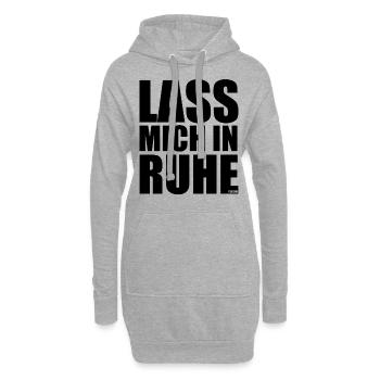 lass mich in Ruhe Spruch Geschenk - Hoodie-Kleid - Grau meliert - Vorne