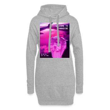 Statue d'ange esthétique Vaporwave. Bienvenue à - Sweat-shirt à capuche long Femme - gris chiné - Devant