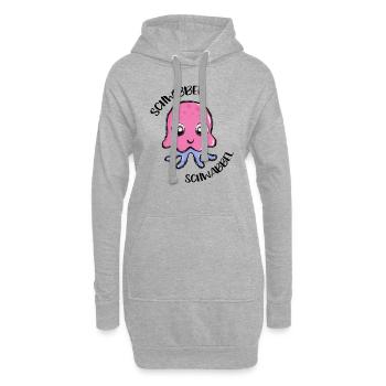 Schwibbel schwabbel süße Qualle Meeresbiologe - Hoodie-Kleid - Grau meliert - Vorne