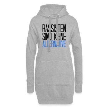 Les racistes ne sont pas une alternative | Contre le racisme - Sweat-shirt à capuche long Femme - gris chiné - Devant