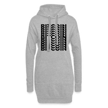 BITCOIN - Hoodie-Kleid - Grau meliert - Vorne