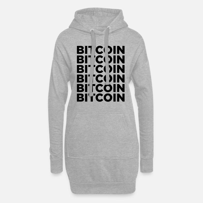 BITCOIN - Hoodie-Kleid - Grau meliert
