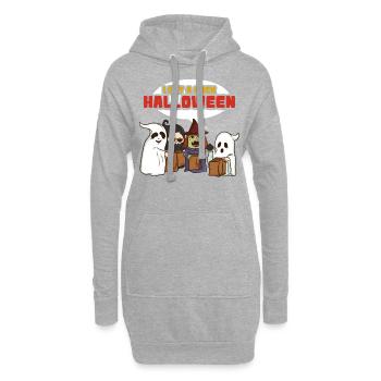 J'ai un rocher Halloween - Sweat-shirt à capuche long Femme - gris chiné - Devant