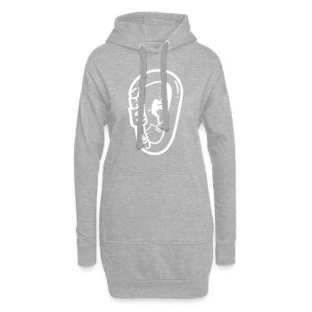 Karabiner Klettern Seilklettern Felsen Geschenk - Hoodie-Kleid - Grau meliert - Vorne