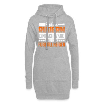 Wenn Rudern einfach wäre - Hoodie-Kleid - Grau meliert - Vorne