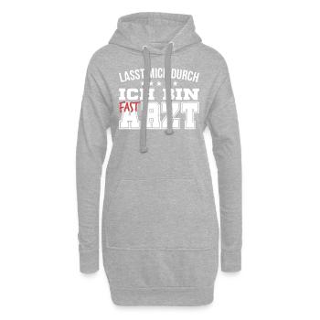 Fast Arzt - Hoodie-Kleid - Grau meliert - Vorne