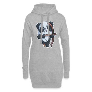 Prothèse d'invalidité Panda Archery - Sweat-shirt à capuche long Femme - gris chiné - Devant