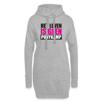 Paroles drôles: Het Leven est génial Ponykamp - Sweat-shirt à capuche long Femme - gris chiné - Devant