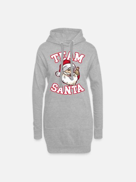 TEAM SANTA - Hoodie Dress - heather grey