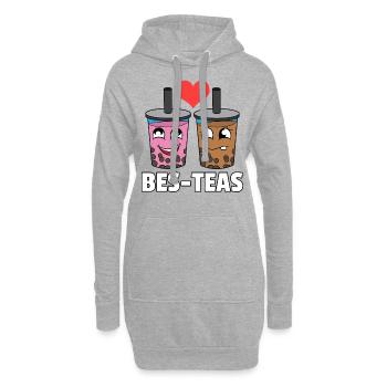 Bubble Tea Perle De Thé Au Lait Boba Thé Lait Cadeau - Sweat-shirt à capuche long Femme - gris chiné - Devant
