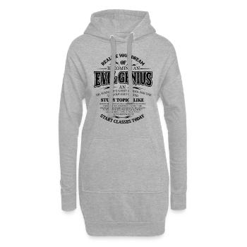 Böses Genie Super Schurke Weltherrschaft Geschenke - Hoodie-Kleid - Grau meliert - Vorne