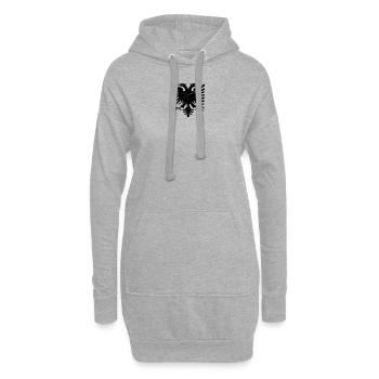 Shiqiponja | Albanie, aigle albanais - Sweat-shirt à capuche long Femme - gris chiné - Devant