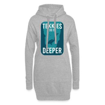 TEC DIVER DO IT DEEPER Geschenk Für Taucher - Hoodie-Kleid - Grau meliert - Vorne