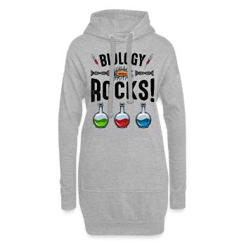 Biologe - Hoodie-Kleid - Grau meliert - Vorne