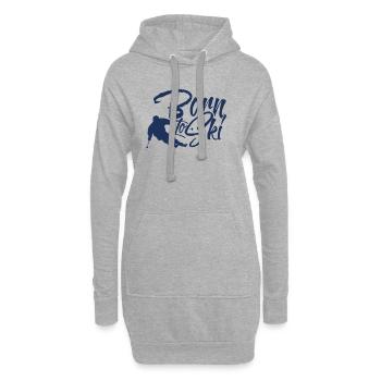 Ski Alpin Skifahrer Skier skifahren Ski fahren - Hoodie-Kleid - Grau meliert - Vorne
