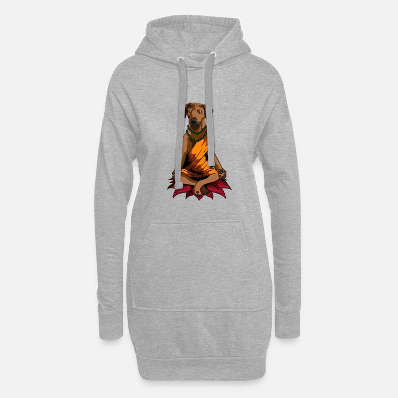 Rhodesian Ridgeback - Hoodie-Kleid - Grau meliert
