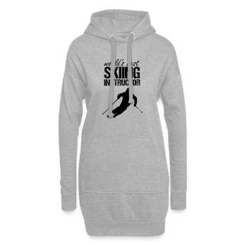 Bester Skilehrer - Hoodie-Kleid - Grau meliert - Vorne