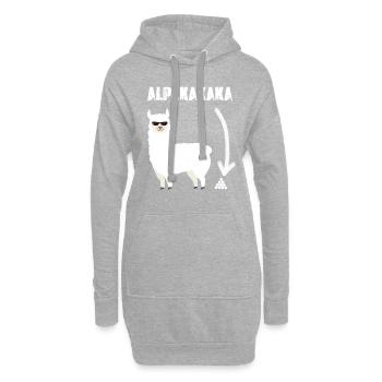 Kaka alpaca - Sweat-shirt à capuche long Femme - gris chiné - Devant