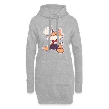 Poupée vaudou renard Halloween cadeau magique - Sweat-shirt à capuche long Femme - gris chiné - Devant