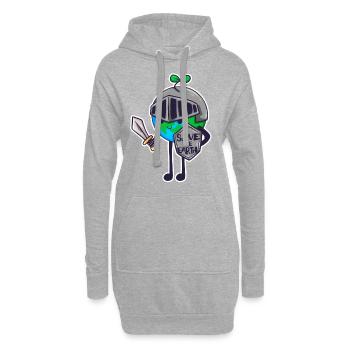 Ritter Save The Earth Natur Umwelt Kinder Geschenk - Hoodie-Kleid - Grau meliert - Vorne