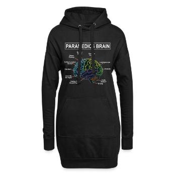 Sanitäter Gedanken - Hoodie-Kleid - Schwarz - Vorne