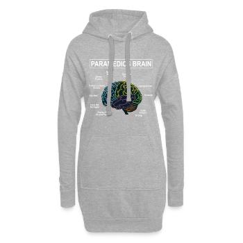 Pensées paramédicales - Sweat-shirt à capuche long Femme - gris chiné - Devant