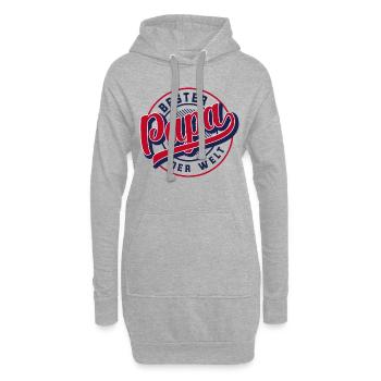 Bester Papa der Welt - Hoodie-Kleid - Grau meliert - Vorne