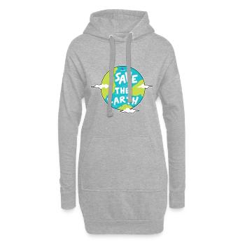 Climate Change Save The Earth Environmental Protection Gift - Hoodie Dress - heather grey - Front
