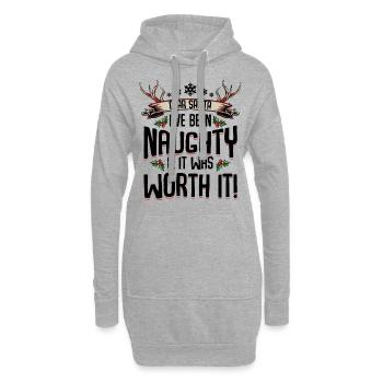 Weihnachtsmann - Hoodie-Kleid - Grau meliert - Vorne