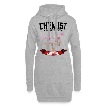 Cadeaux Chimiste Powered By Caffine Chemistry - Sweat-shirt à capuche long Femme - gris chiné - Devant