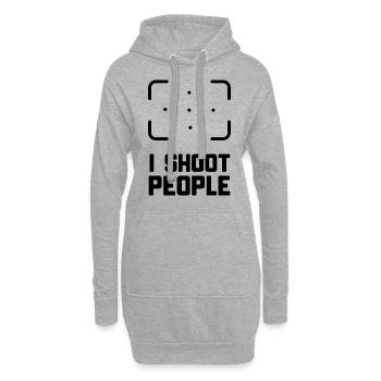 PHOTOGRAPHE - Sweat-shirt à capuche long Femme - gris chiné - Devant