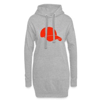 Rote Kappe Cappie Kap Cap - Hoodie-Kleid - Grau meliert - Vorne