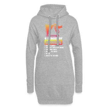 6 Stages Of Debugging - Hoodie-Kleid - Grau meliert - Vorne