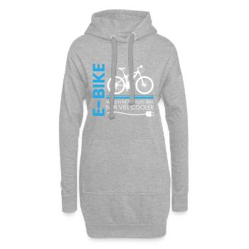 E-Bike Fahrer Spruch cooler als ein normales BIke - Hoodie-Kleid - Grau meliert - Vorne
