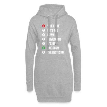 Motorradfahrer Spruch Biker Motorrad Schaltung - Hoodie-Kleid - Grau meliert - Vorne