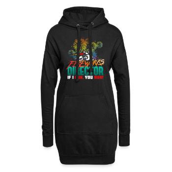 Silvester Feuerwerks Direktor - Hoodie-Kleid - Schwarz - Vorne