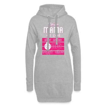 Coole Mama, Oma toppt alles - Hoodie-Kleid - Grau meliert - Vorne