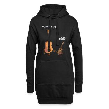 Ukulele Uke guitariste guitariste guitariste - Sweat-shirt à capuche long Femme - noir - Devant
