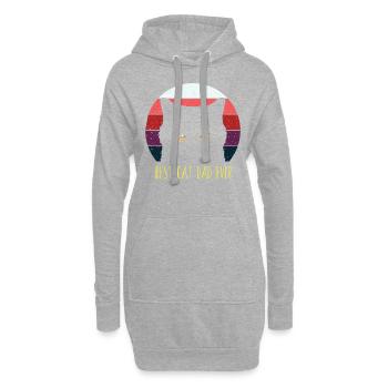 Best Cat Dad Ever Angry Cat Katze Vater Papa - Hoodie-Kleid - Grau meliert - Vorne