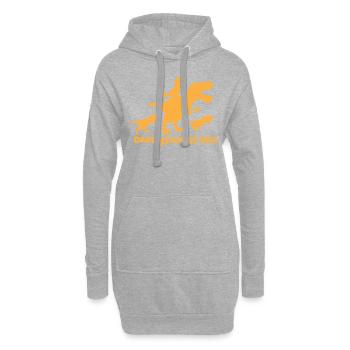Daddysaurus Rex Papa von 3 Kindern - Hoodie-Kleid - Grau meliert - Vorne