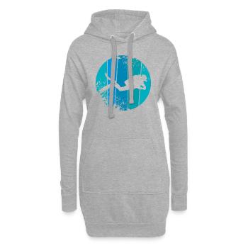 Taucher - Hoodie-Kleid - Grau meliert - Vorne