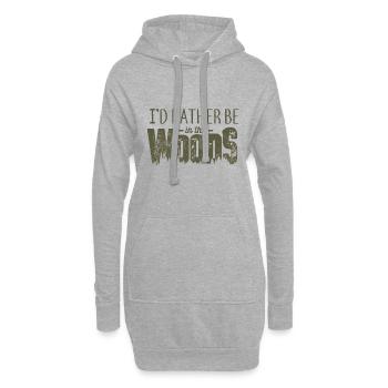 Nature en plein air - Sweat-shirt à capuche long Femme - gris chiné - Devant