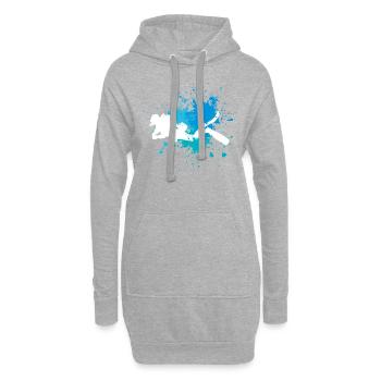 Taucher - Hoodie-Kleid - Grau meliert - Vorne